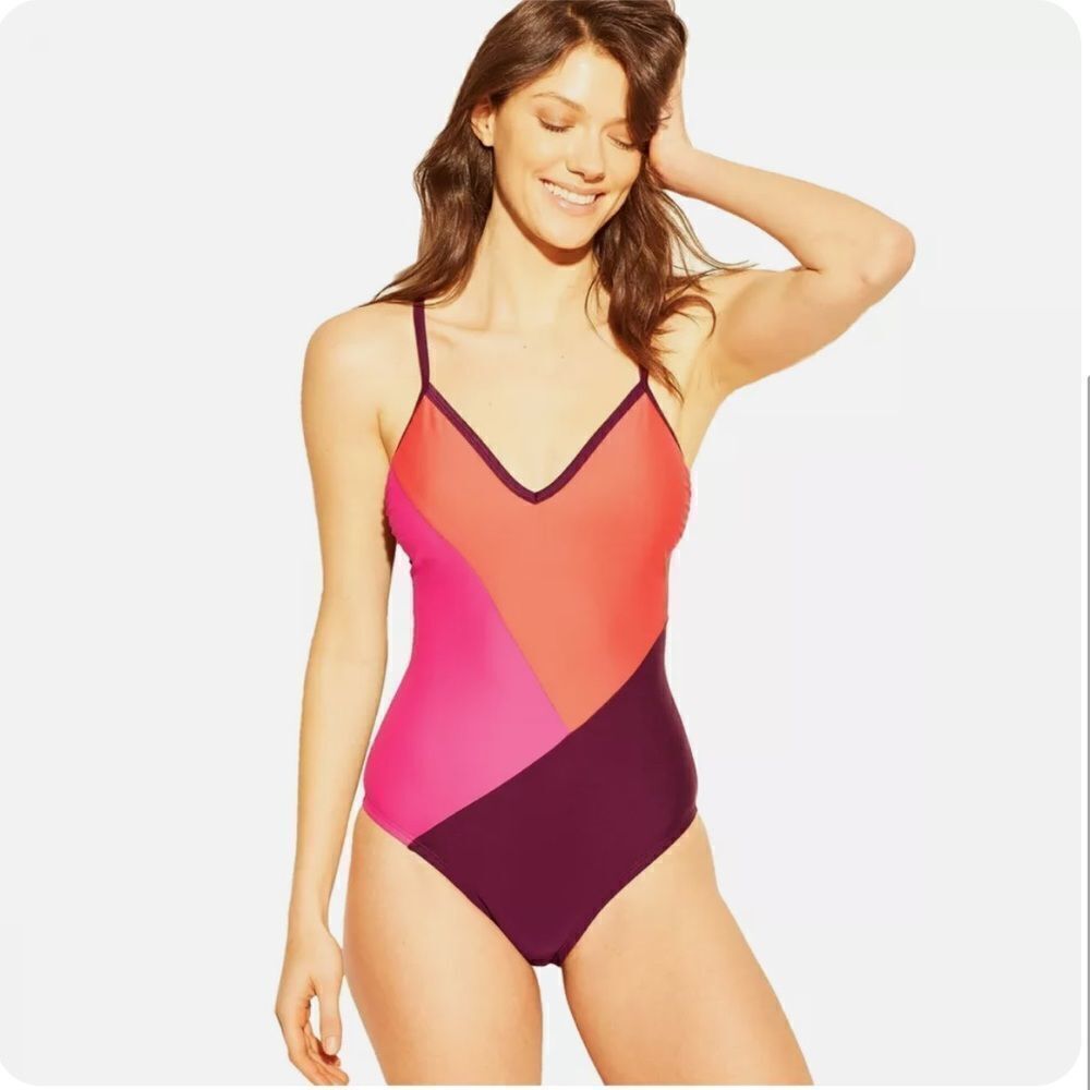 🛍Kona Sol Color Block One Piece Swimsuit - Picture 2 of 9